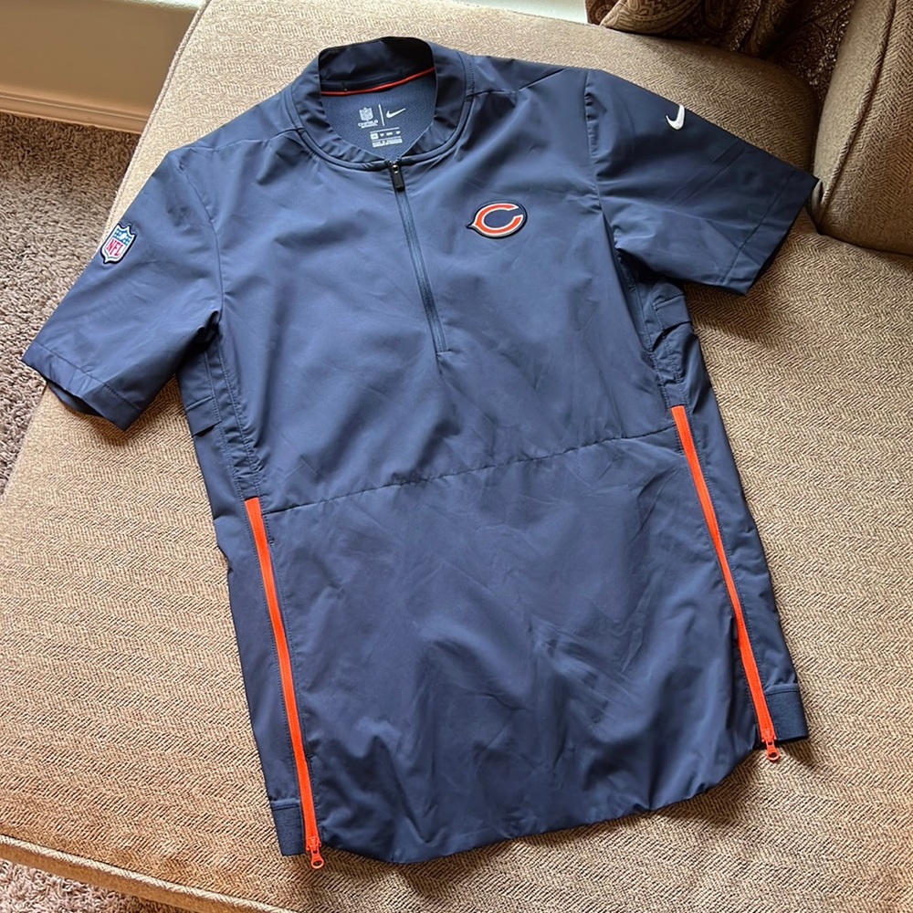 NFL Nike On Field Apparel Chicago Bears windbreaker pullover top sz XS